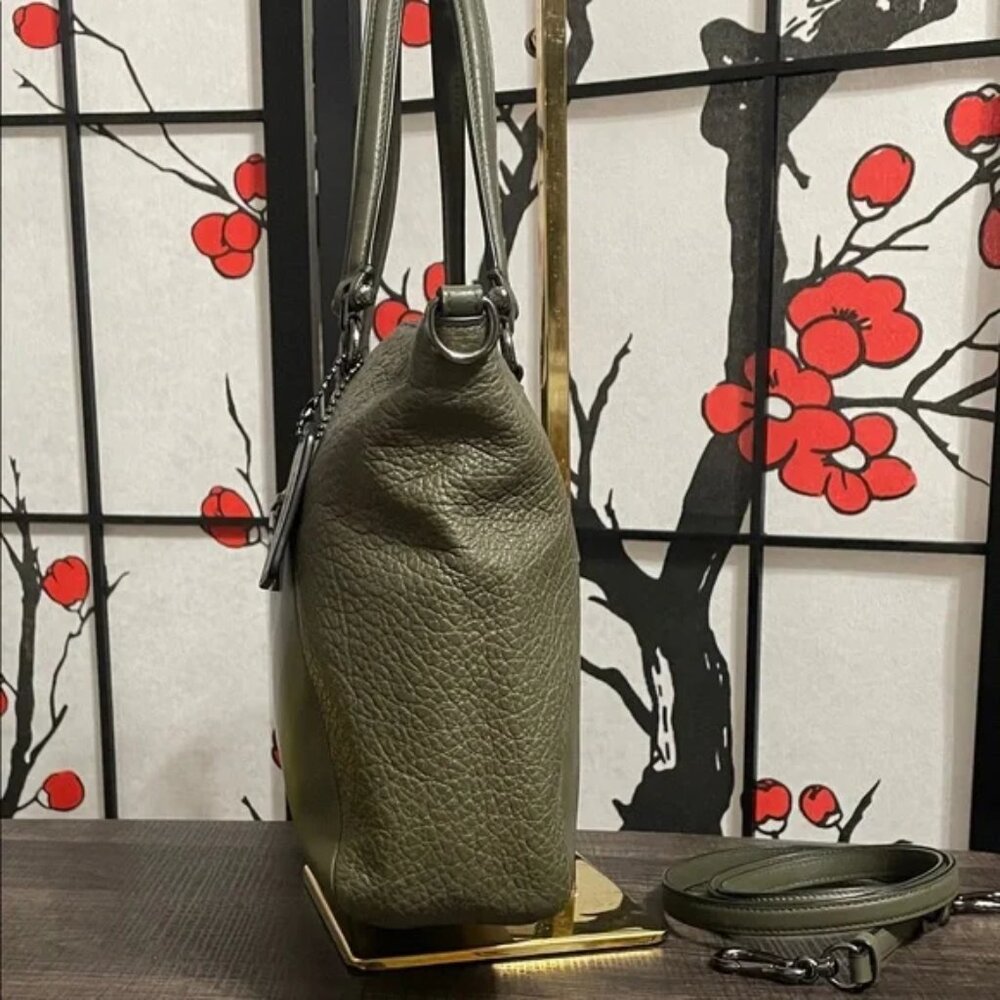 PRAIRIE SATCHEL (COACH F56818) Sage Green/DARK GUNMETAL EUC - Picture 8 of 16